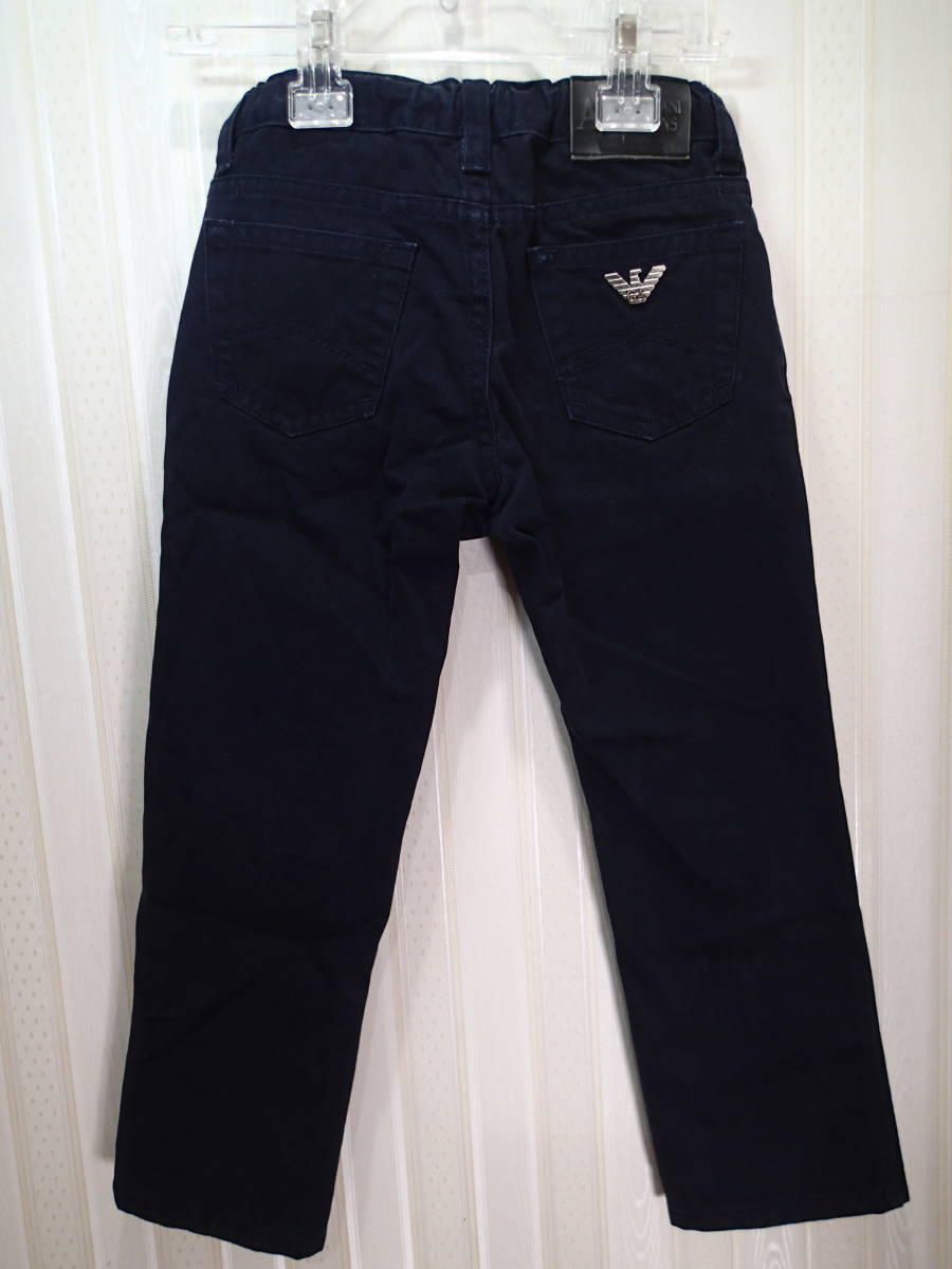 * Armani Junior /ARMANI JUNIOR 106cm* black pants / chinos / long trousers ( waist adjustment rubber equipped )t1708