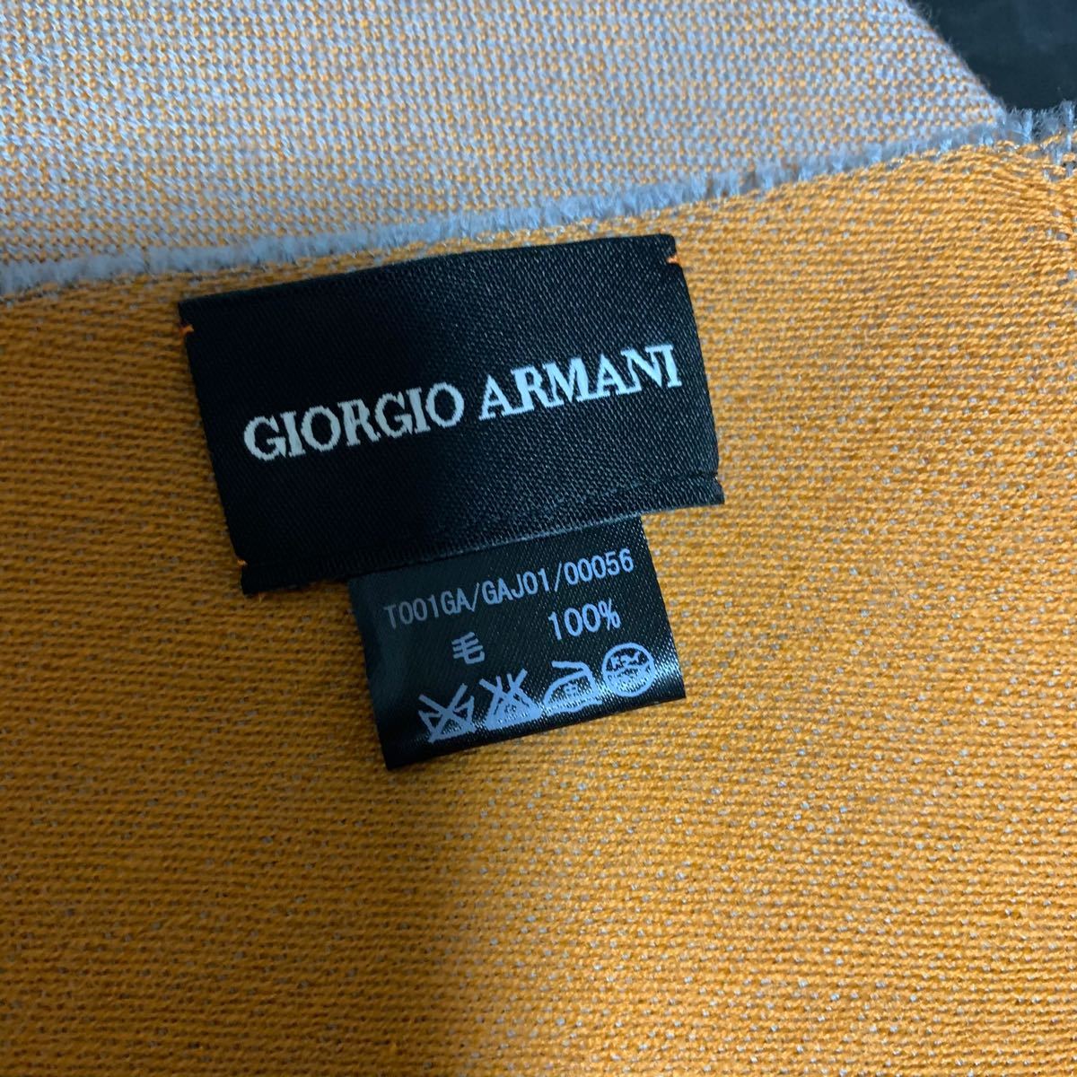 GIORGIO ARMANI ジョルジオ アルマーニ / ストール オレンジ ブラウン ベージュ ウール