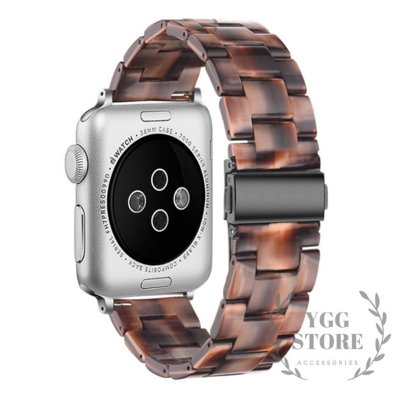 YGG★apple watch チョコレート 大理石風 ベルト バンド ブラウン 茶系 マーブル 交換 42 44 45 49 9 8 7 6 5 4 3 SE ウルトラ_画像3