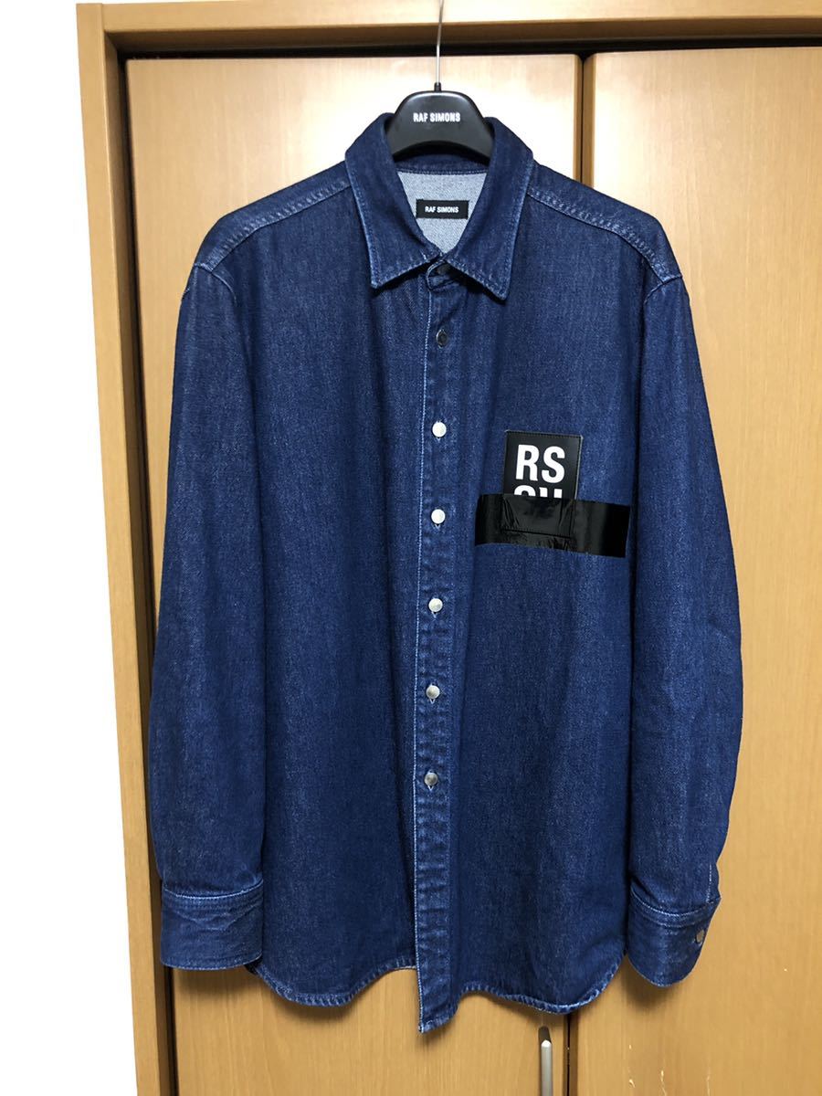 熱い販売 RAF SIMONS ラフシモンズ ビッグシルエットデニムシャツ 長袖