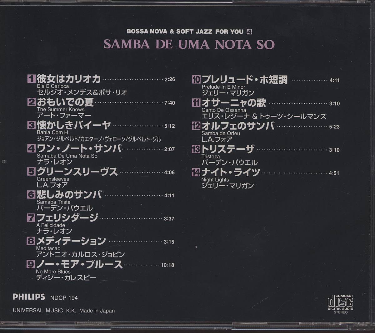 CD BOSSA NOVA & SOFT JAZZ FOR YOU CD-BOX CD6枚組　全96曲収録盤_画像7