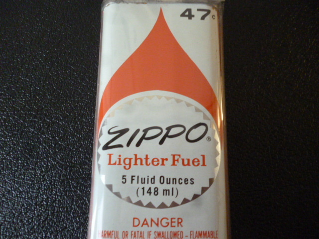 1976-78 ZIPPO FLUID CAN・47c 5 Fluid Ounces・148ml・プライス印刷・炎柄デザイン・オイル缶・イタリック・ロゴ最終缶・未使用_画像3