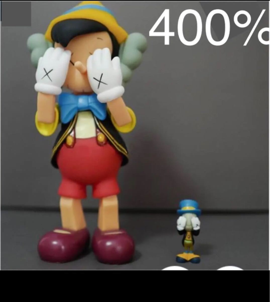 正規品】新品 ベアブリック400% ピノキオとジミークリケット 正規品】新品 ベアブリック400% ピノキオとジミークリケット