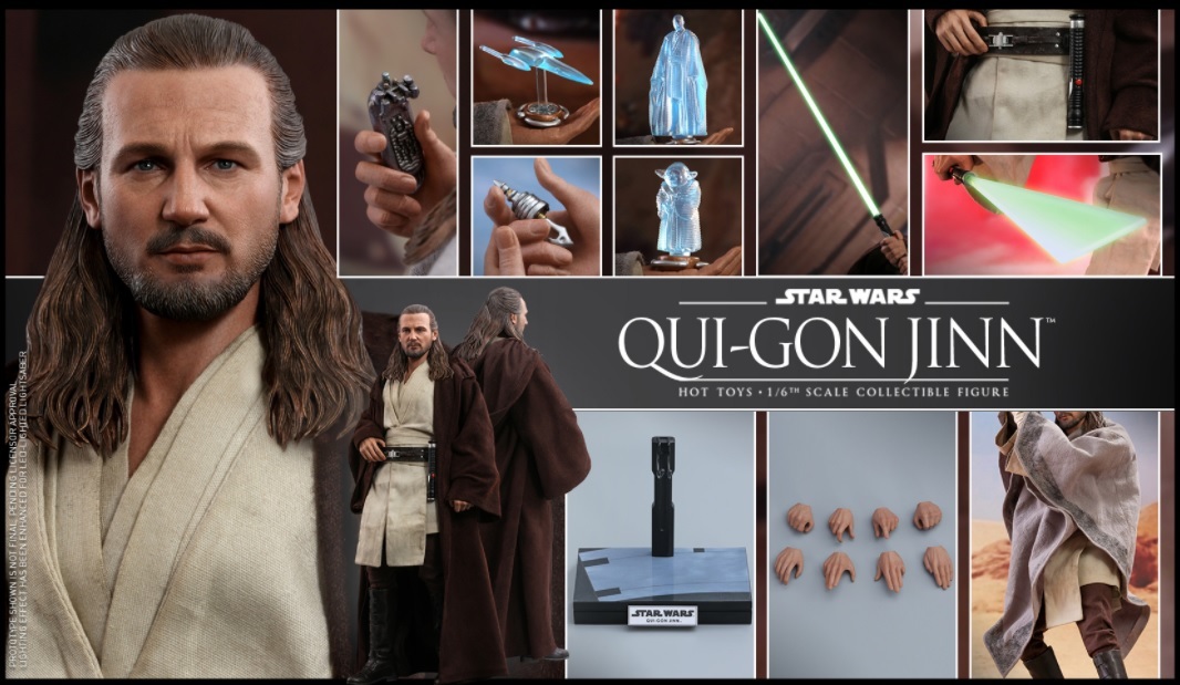 * last 1 piece!! * new goods unopened *Hottoys QUI-GON JINN*