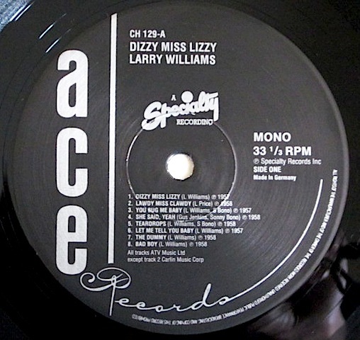 廃盤 LP レコード ★ 内容最高!!! 超名曲 多数収録 LARRY WILLIAMS ラリー ウィリアムズ 50's Rock & Roll ロックンロール R&B ロカビリー_画像7