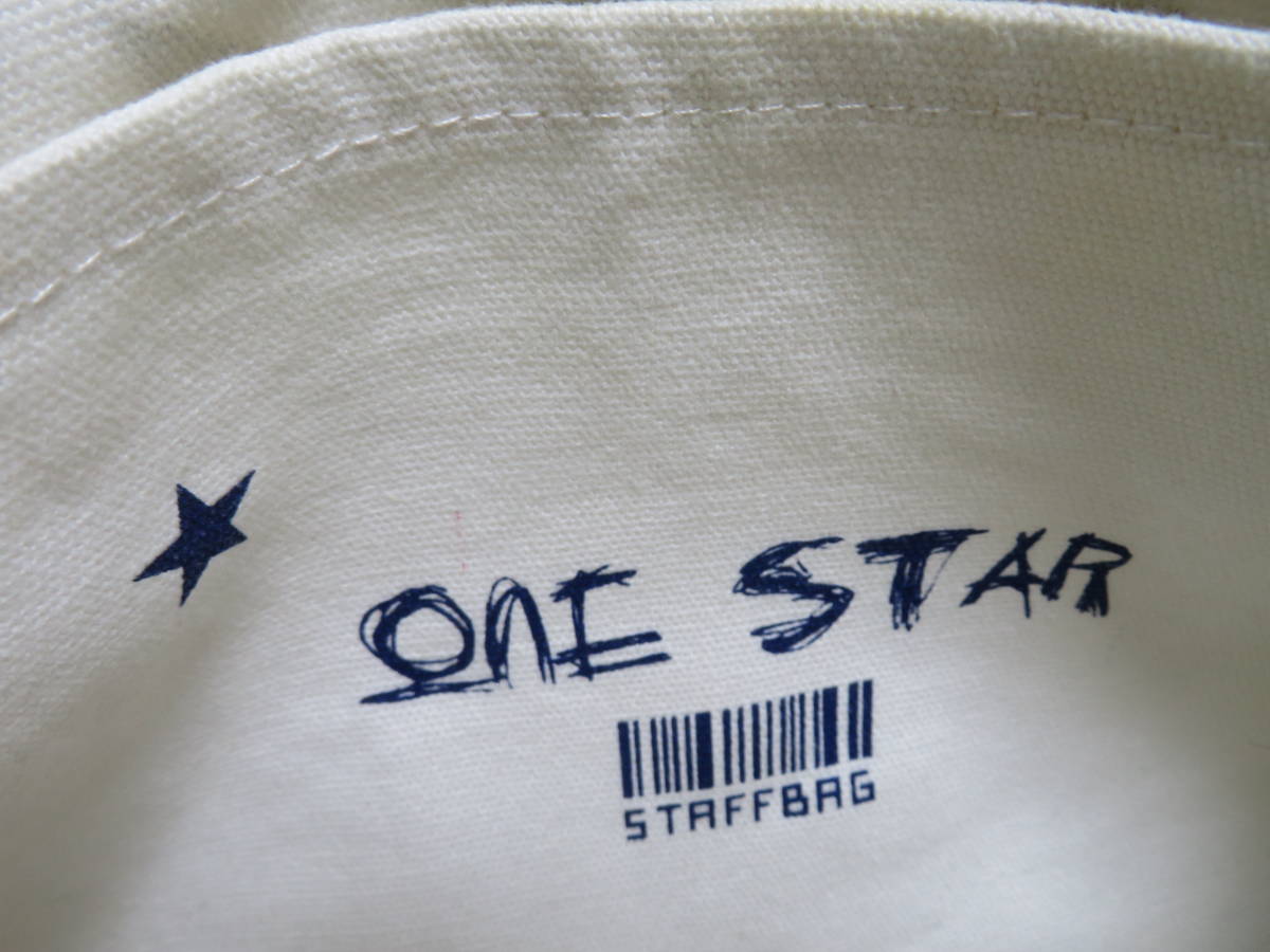 【送料無料】ONE STAR STAFF BAG お洒落なスターデザイン 星柄 キャンバス セカンドバッグ クラッチバッグ 鞄 ポーチ 白紺赤色 1個