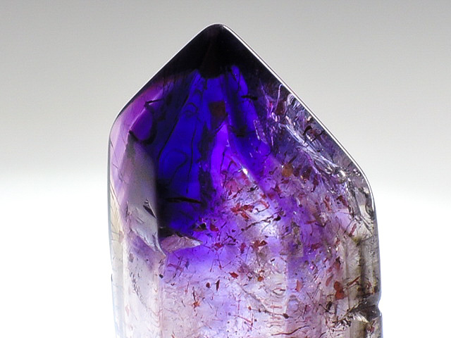 * rare * water entering amethyst super-seven Point *28.5mm/40ct* burnishing polish * natural stone purple crystal super 7 melody Stone * mineral *kamesan