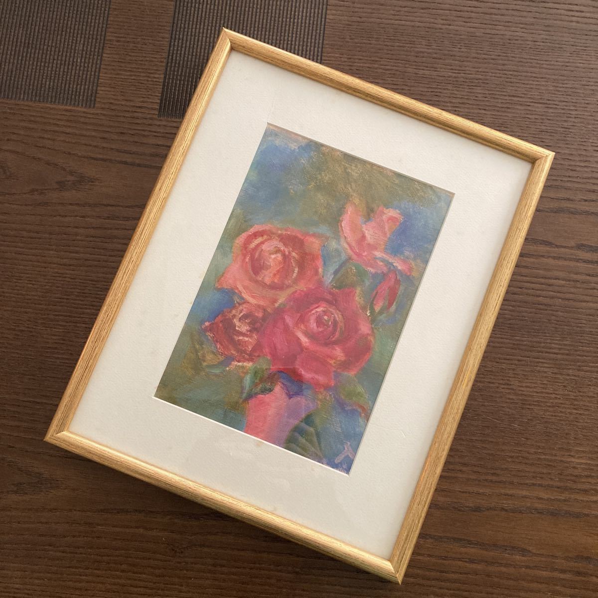 ヤフオク 油絵 絵画 薔薇 ローズ 額装 ヤフオク 油絵 絵画 薔薇 ローズ 額装