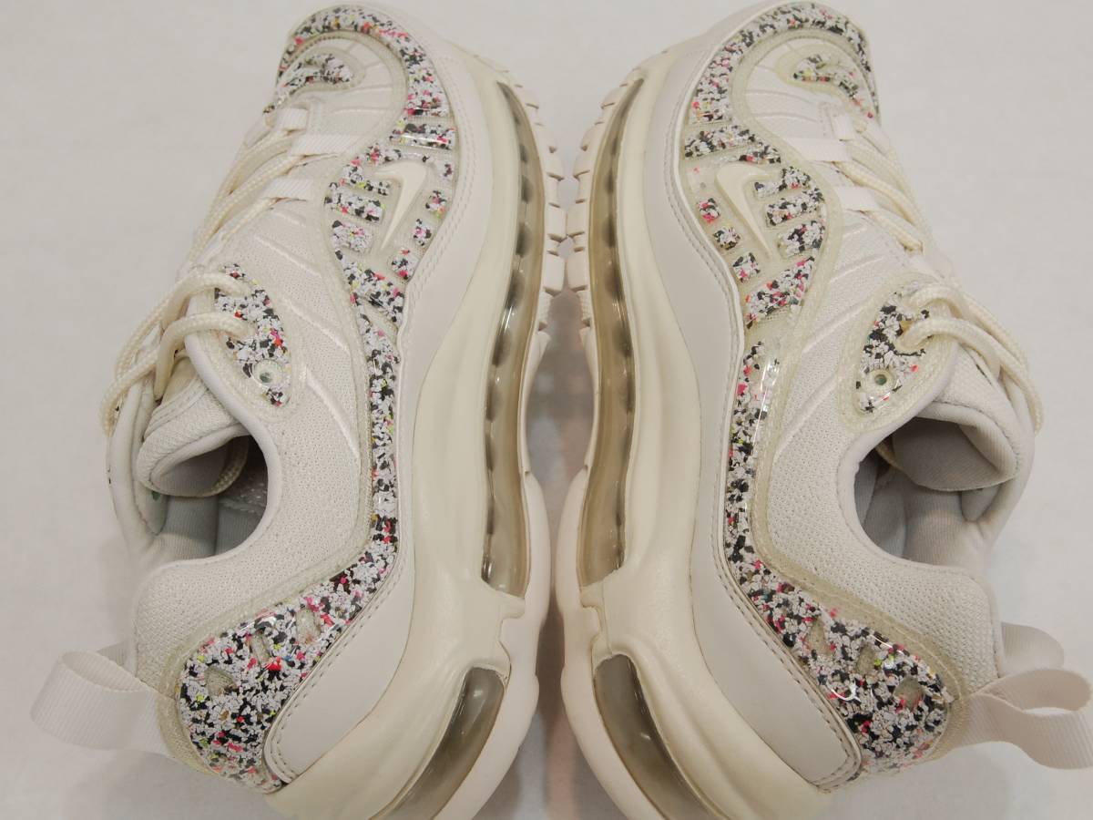 wmns air max 98 lx★US6★検索用,訳有,ウィメンズ,エアマックス,ベージュ,クリーム,オフホワイト,キラキラ,アメリカ,USA,海外,限定,未発売