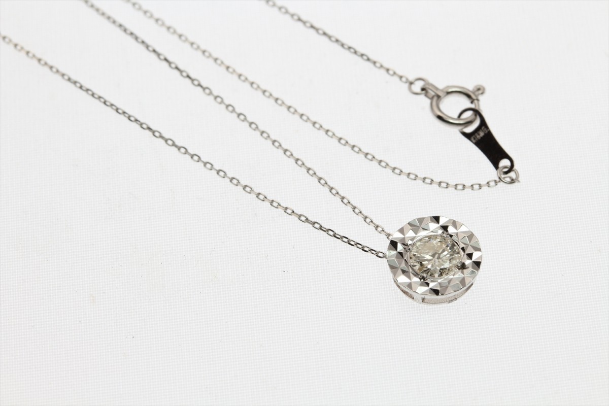 上質 天然　一粒　ダイヤモンド 0.29ct ネックレス K18WG 新品 レディース_画像4