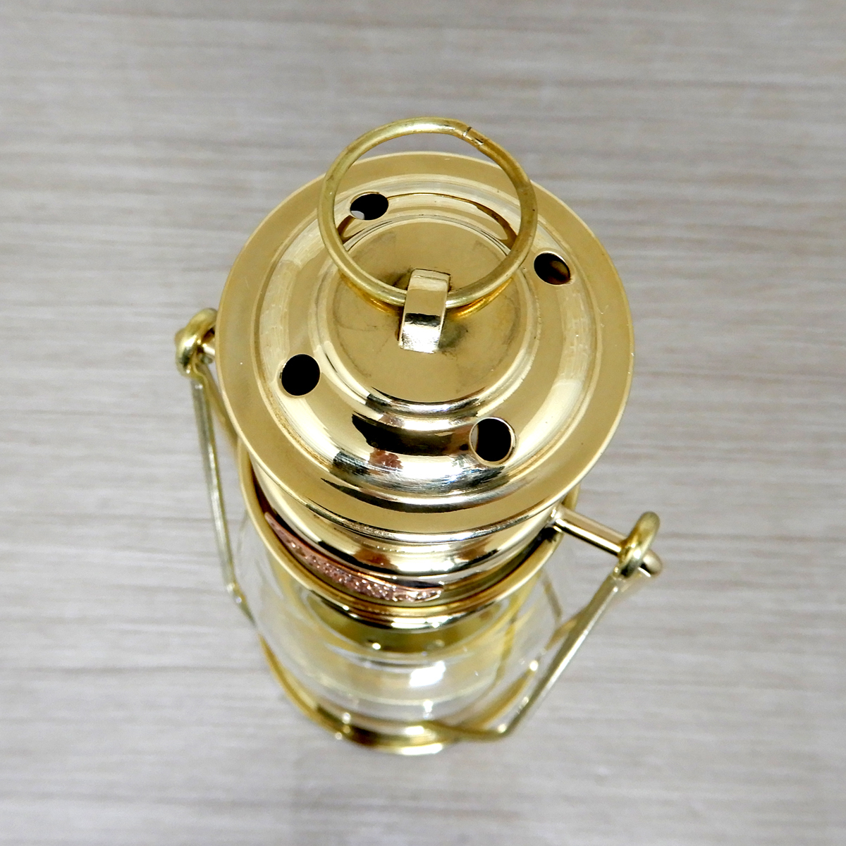 替芯付【送料無料】新品 Skaters Style Oil Lantern - Solid Brass 【日本未発売】 ◇スケーターズ 真鍮 ハリケーンランタン ブラス 未使用_画像9