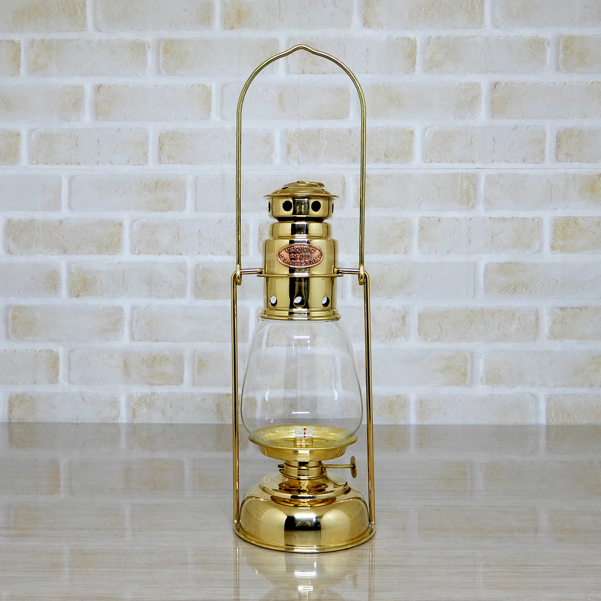 替芯付【送料無料】新品 Skaters Style Oil Lantern - Solid Brass 【日本未発売】 ◇スケーターズ 真鍮 ハリケーンランタン ブラス 未使用_画像3