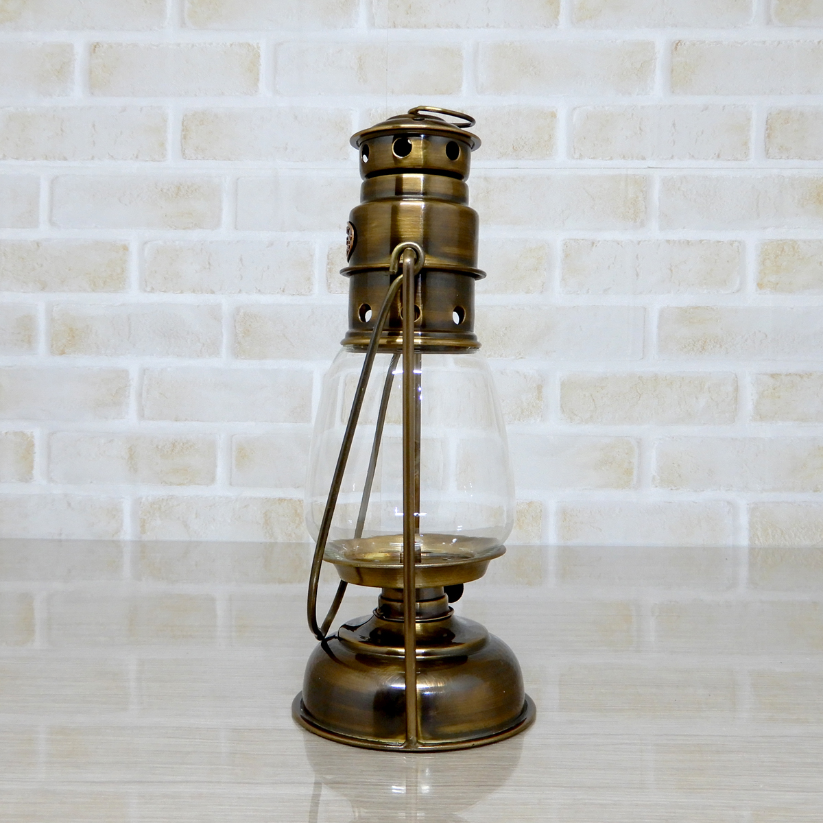 替芯付新品 Skaters Style Oil Lantern - Antique Solid Brass 【日本 