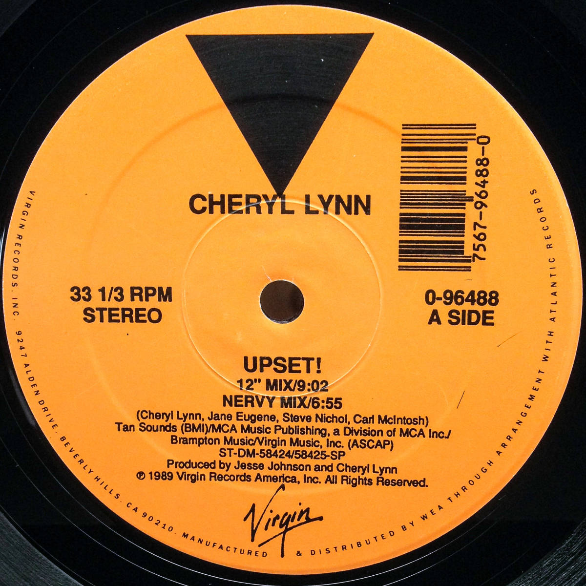 [12] '89米Orig / Virgin / 0-96488 / Cheryl Lynn / Upset! / Disco_画像1