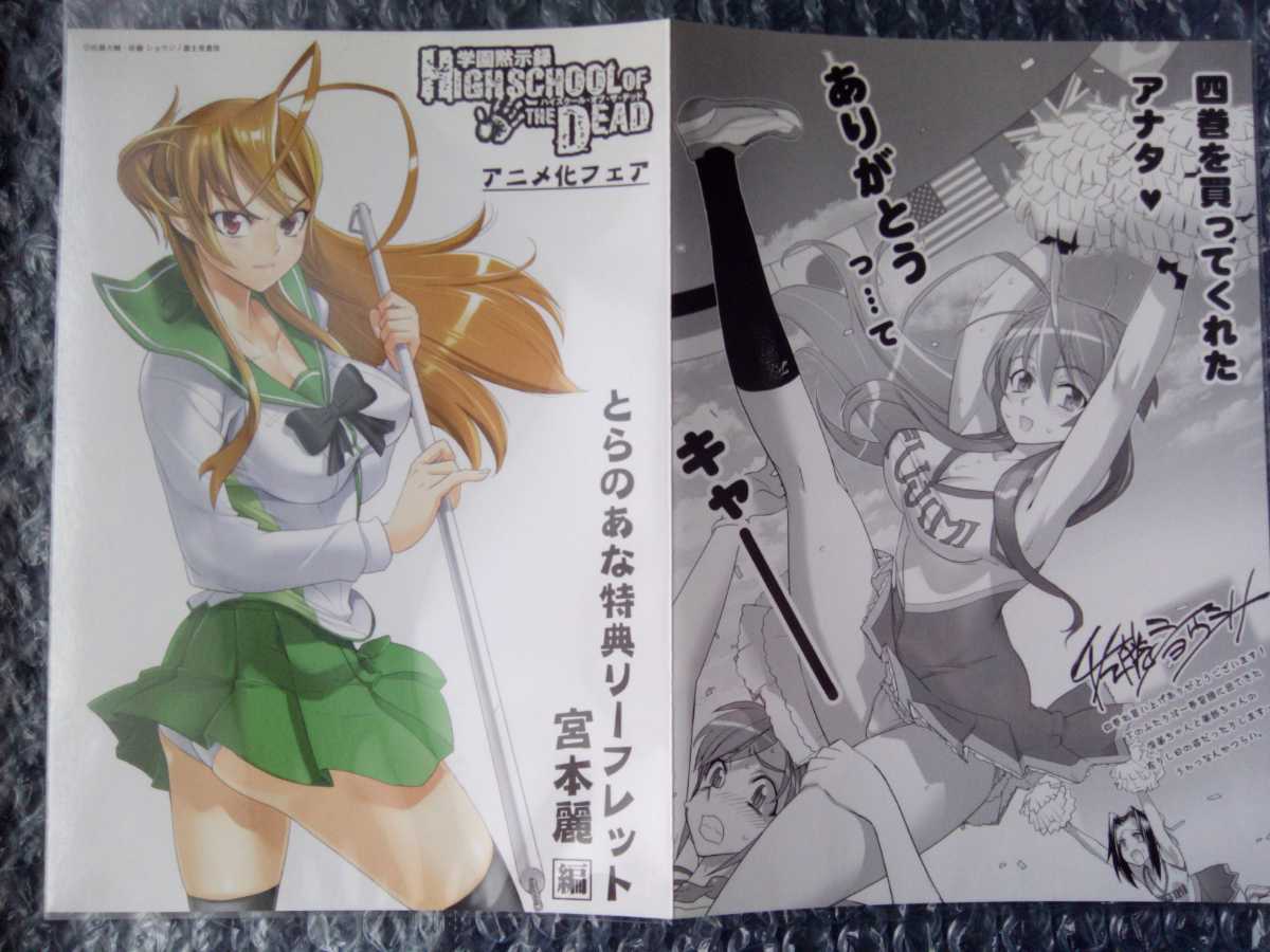 宮本麗リーフレット1枚 学園黙示録 Highschool Of The Dead 特典 Buyee Servicio De Proxy Japones Buyee Compra En Japon