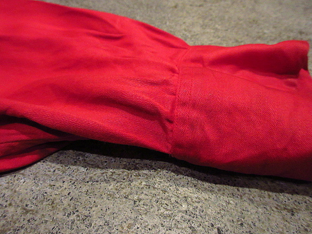 ビンテージ50's●長袖ループカラーシャツ赤size L●210126s2-m-lssh-lp古着開襟シャツロカビリーUSAオープンカラーシャツメンズ_画像9
