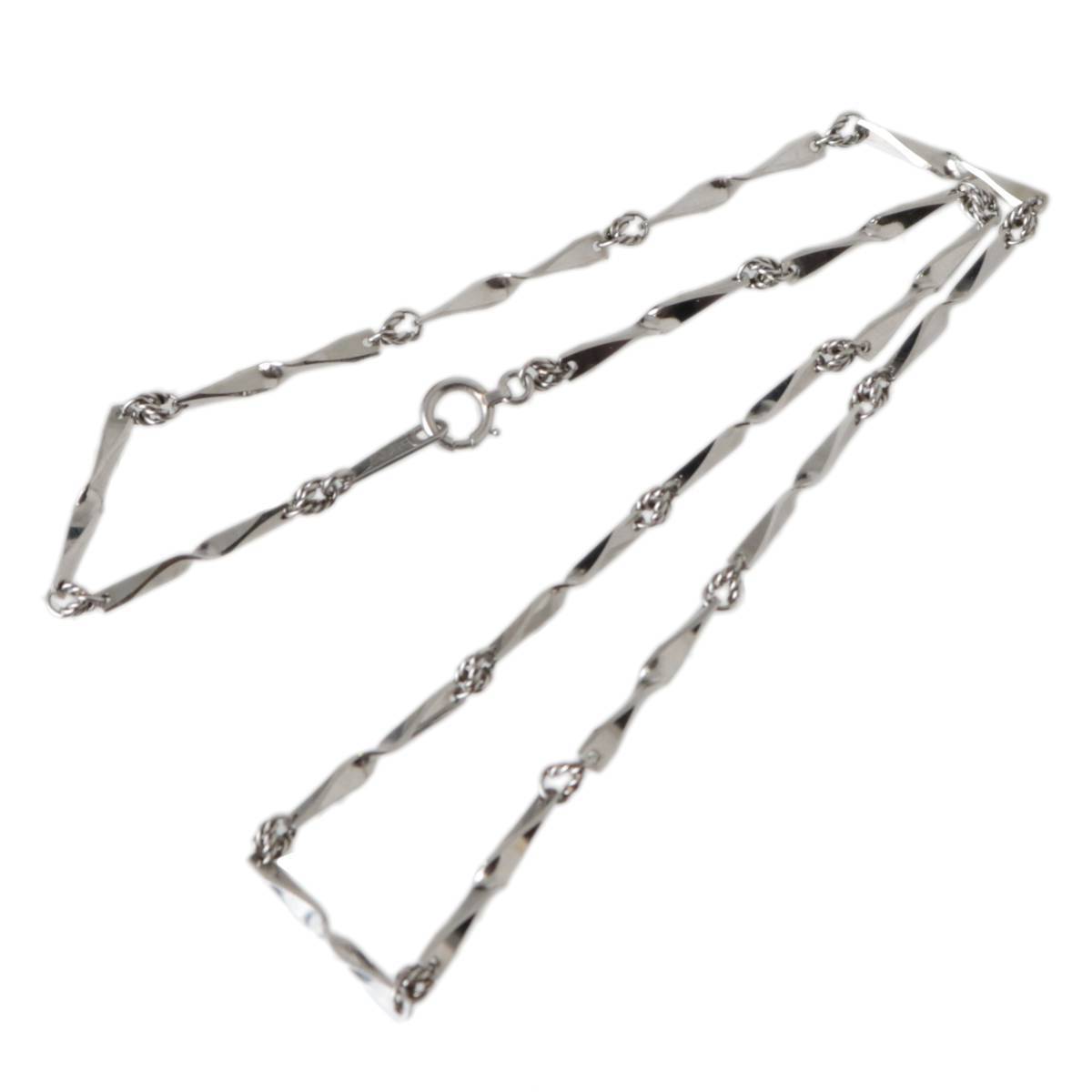  cut . Aurora . keep chain necklace Pt850 platinum 850 structure . department official certification Mark neck around approximately 41.5cm weight approximately 15.3g NT beautiful goods AB rank 