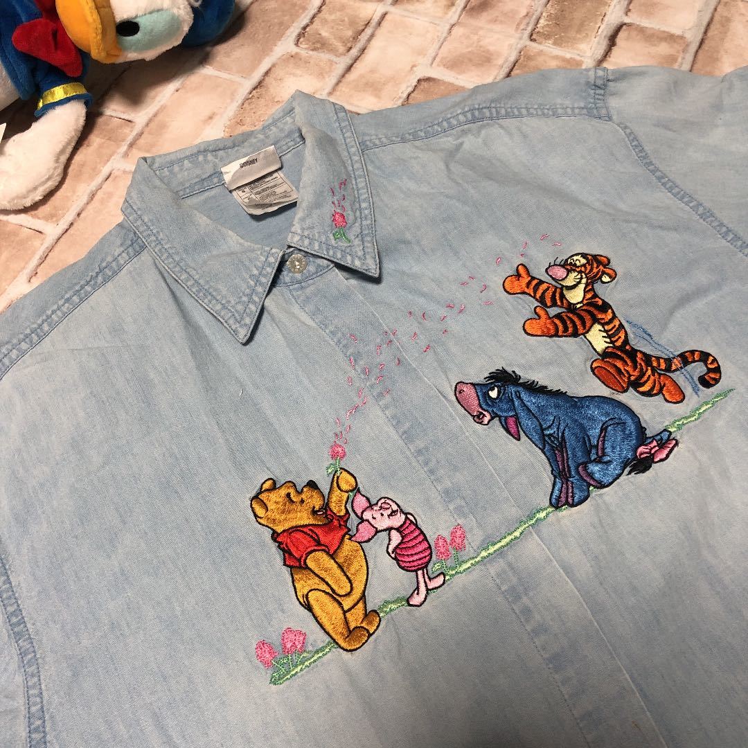 Paypayフリマ ディズニー 長袖シャツ デニムシャツ Lサイズ シャンブレーシャツ 刺繍 メンズ くまのプーさん プーさん ティガー イーヨ 桜 Paypayフリマ ディズニー 長袖シャツ デニムシャツ Lサイズ シャンブレーシャツ 刺繍 メンズ くまのプーさん プーさん ティガー イーヨ 桜