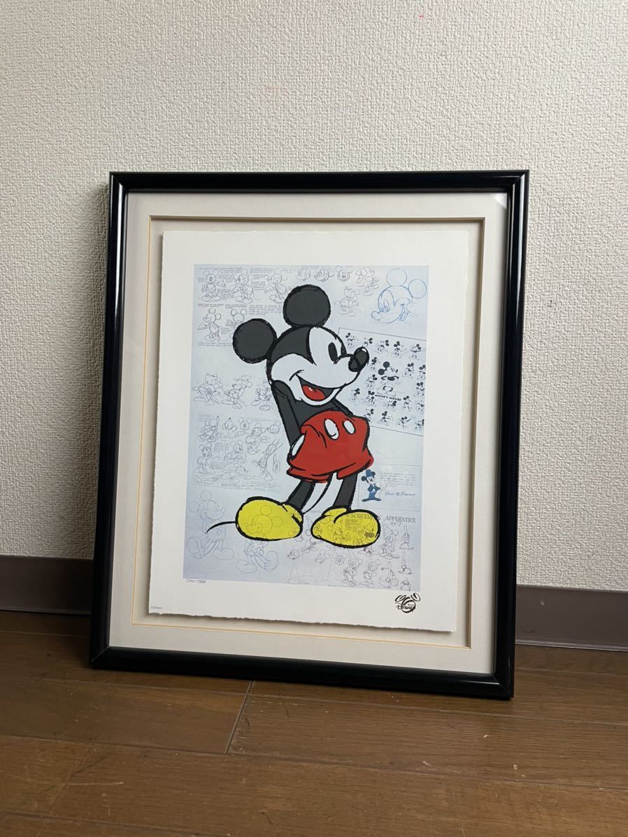ミッキーマウス　生誕70周年記念アートフレーム　シリアルナンバー入り　ディズニー　Walt Disney Mickey Mouse 額装_画像1