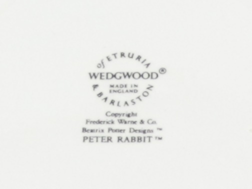 【蔵】ウェッジウッド ピーターラビット プレート 皿 WEDGWOOD PETER RABBIT 旧刻印 Y455_画像8