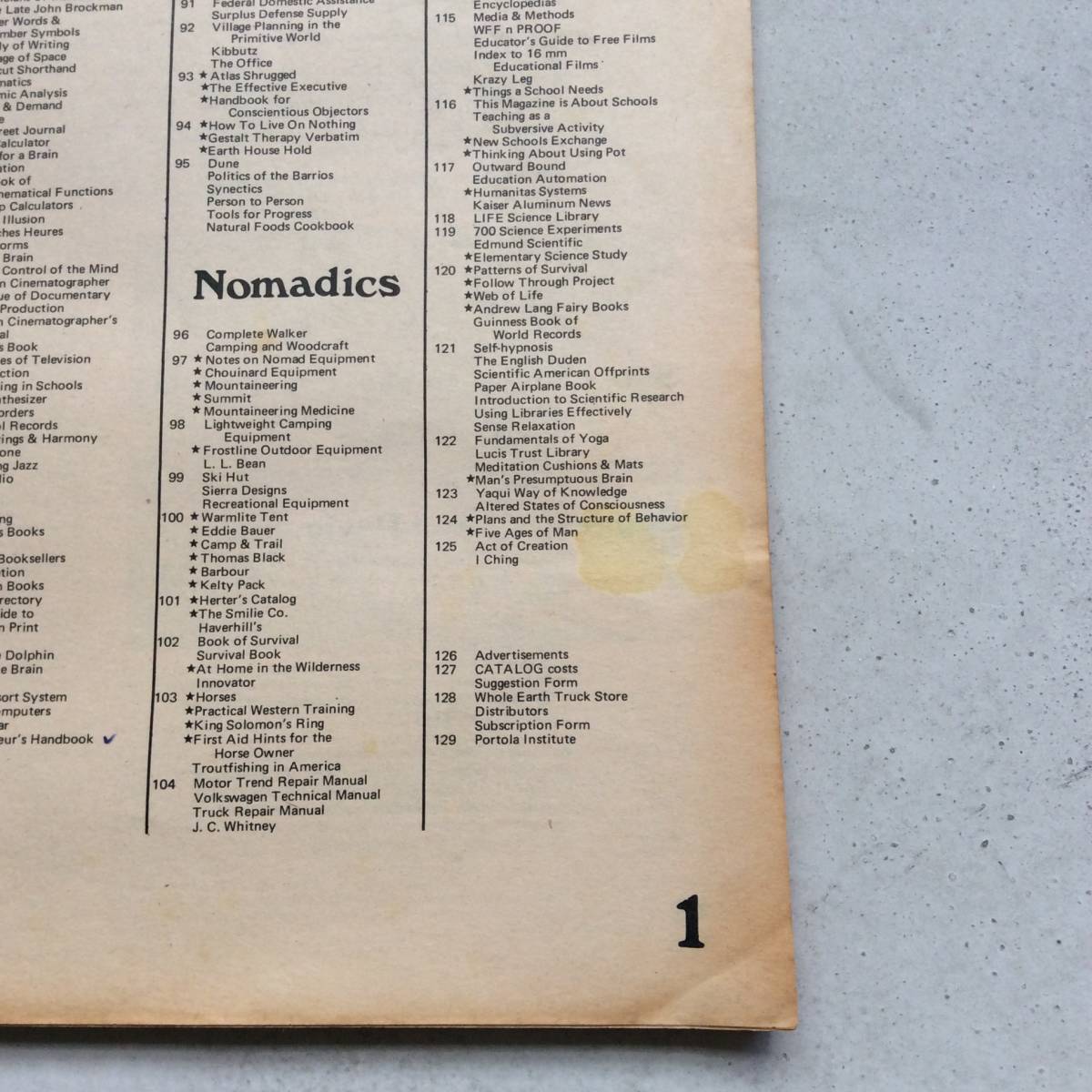Whole Earth Catalog Fall 1969 (ホールアースカタログ)1969年