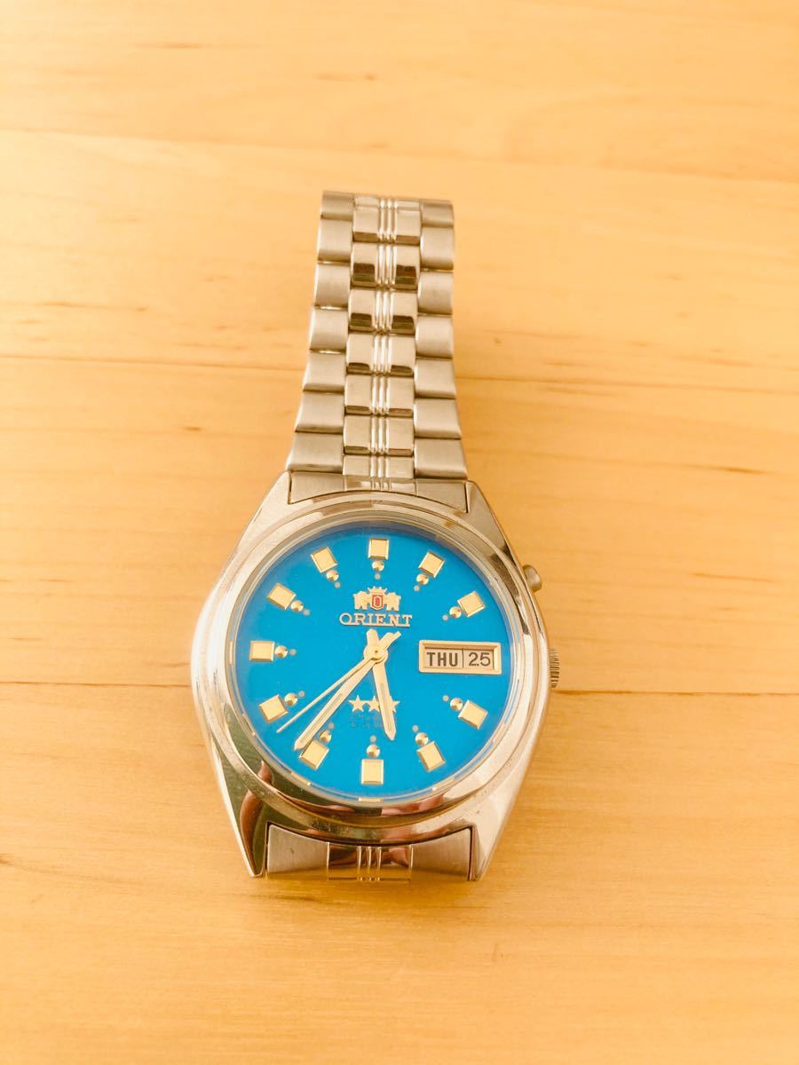 ORIENT オリエントスター スリースター EM6Q-D0 自動巻き 腕時計 ORIENT 自動巻き スリースター EM6Q 動作確認済 ブルー|Yahoo