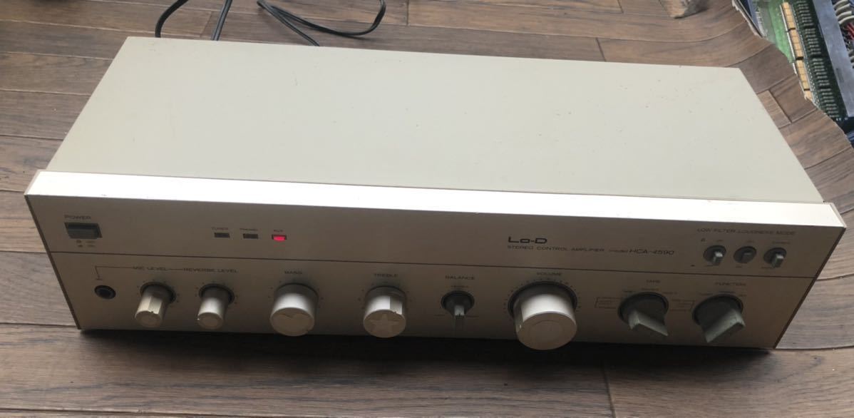 通電確認済　日立　LO-D STEREO CONTROL AMPLIFIER HCA-4590_画像1