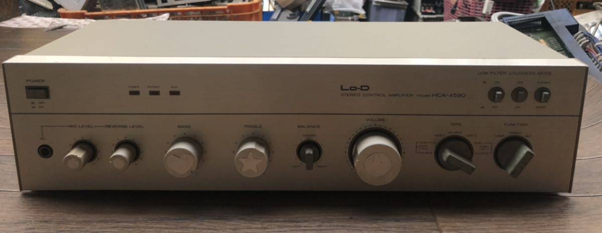 通電確認済　日立　LO-D STEREO CONTROL AMPLIFIER HCA-4590_画像2