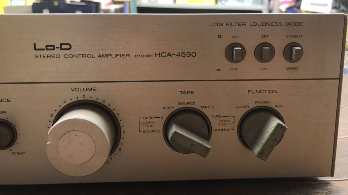 通電確認済　日立　LO-D STEREO CONTROL AMPLIFIER HCA-4590_画像5