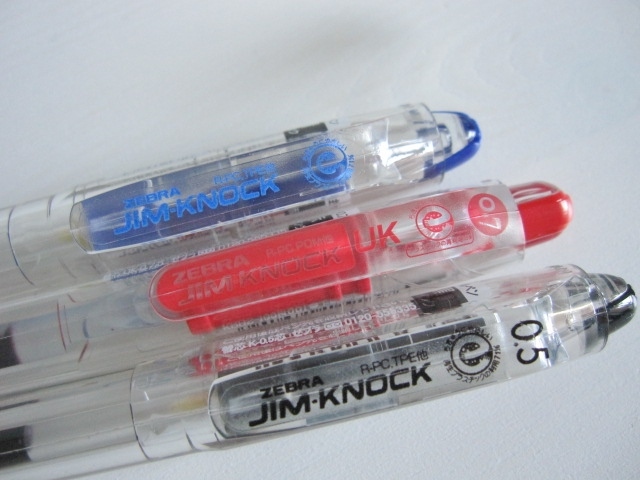 新品 ゼブラ ボールペン 黒0.5 赤0.7 青0.7芯 JIM-KNOCK ボールペン 3本 未使用 ボールペン 美品 油性ボールペン 文房具 綺麗 事務用品 得_画像10