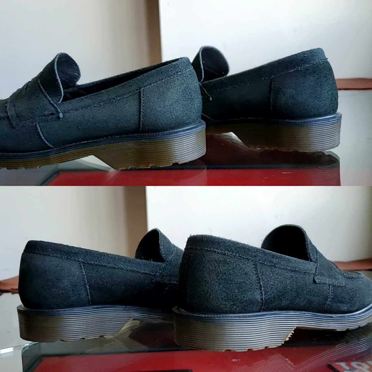 815◆英国製 ドクターマーチン Dr.Martens スエード ローファー UK3/22~22.5cm位 深緑? 黒? R.GRIGGS レディース 中古 USED