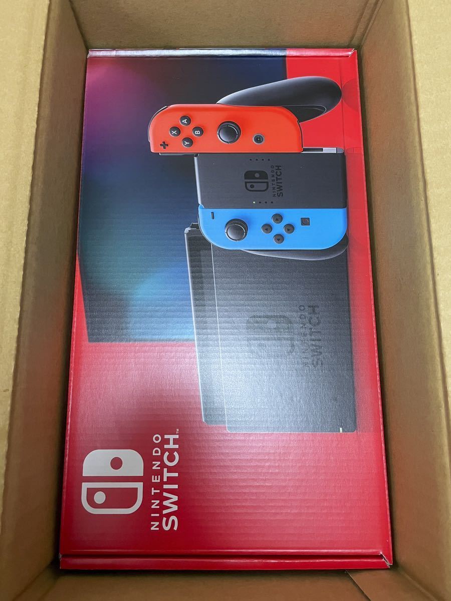 新品 新モデル Nintendo Switch 本体 (ニンテンドースイッチ) Joy-Con(L) ネオンブルー/(R) ネオンレッド おまけ付き
