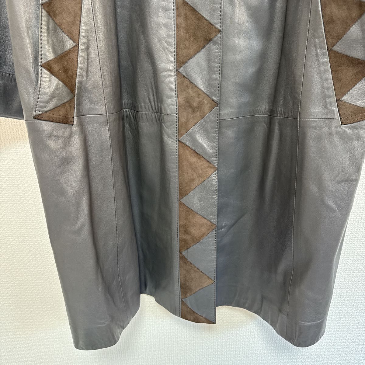 TOKYO FUR bel gusto ラムレザー パッチワークデザイン コート｜Yahoo 