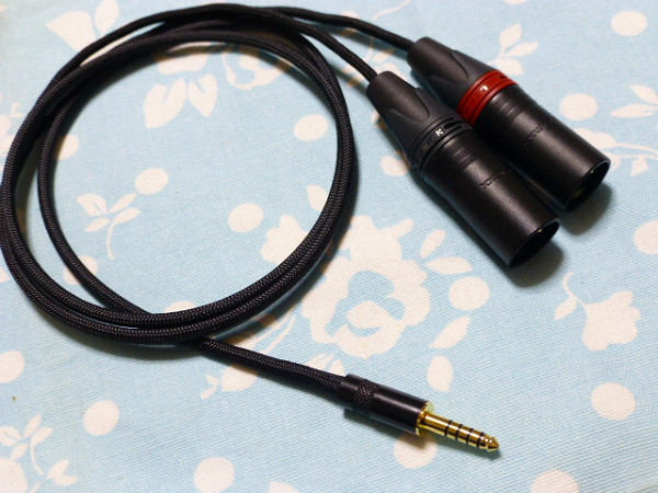 4.4mm5 ultimate ( male ) R2R2000 DX220MAX etc. - XLR connector 3 pin ×2.. put machine . line input cable MOGAMI 2799 HIFIMAN iBasso