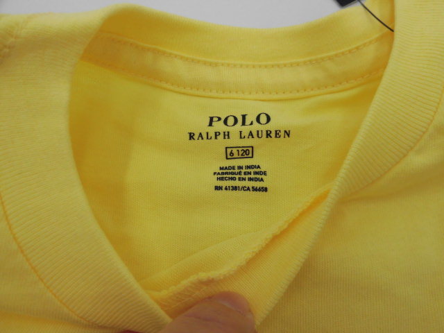*[ new goods ] Ralph Lauren short sleeves T-shirt yellow color cream 120*