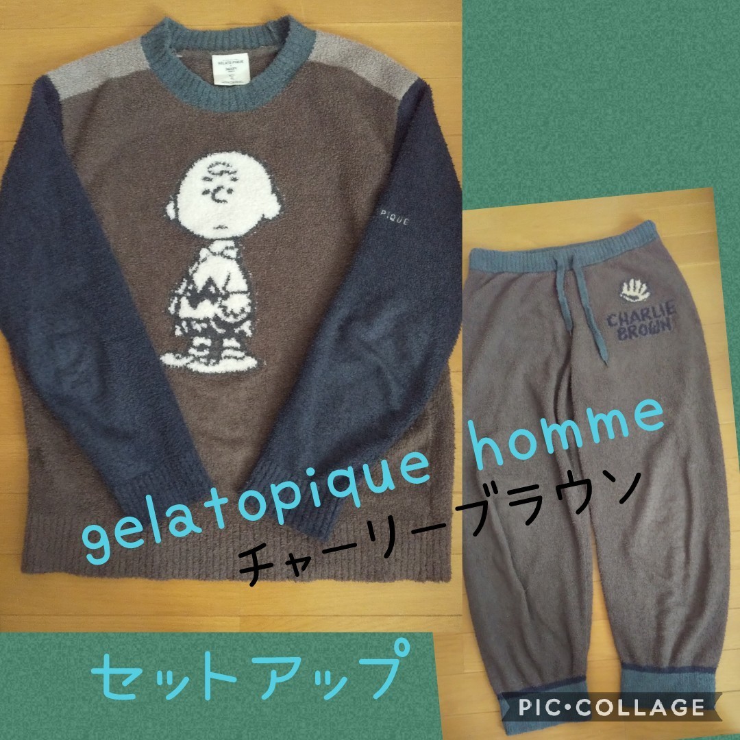 大きな取引 HOMME ジェラートピケ チャーリーブラウン PIQUE GELATO - ルームウェア