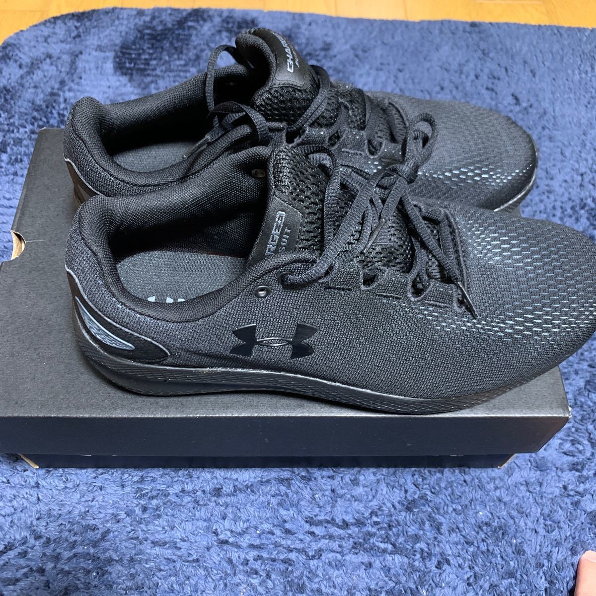 アンダーアーマー UA Charged Pursuit 2 ブラック×ブラック UNDER ARMOUR