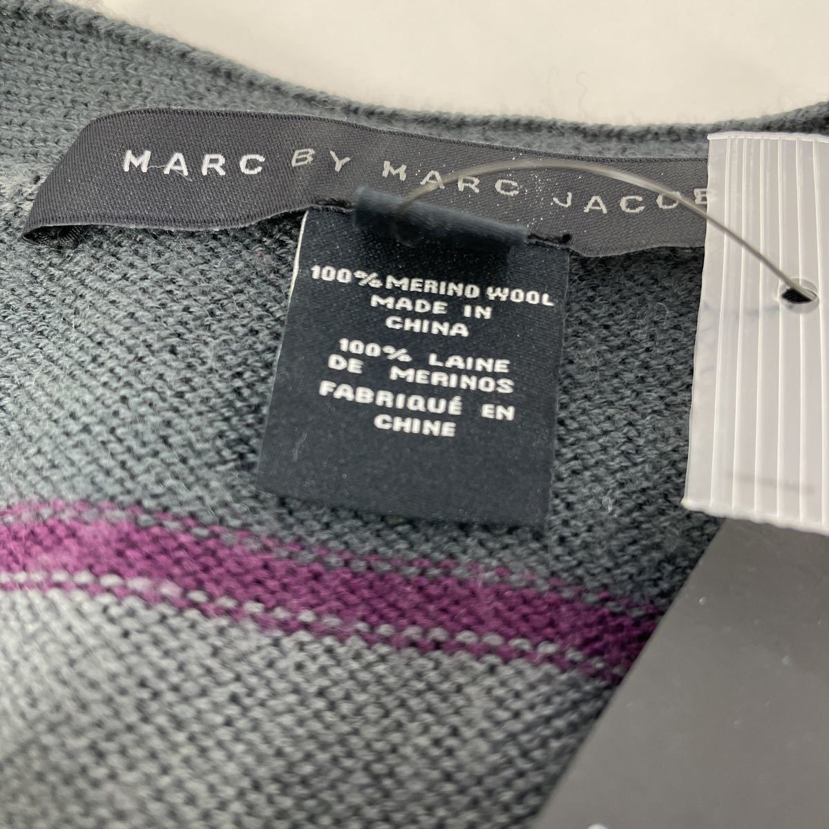 Marc by Marc Jacobs/マークジェイコブス　WOOL 長袖カーディガン グレー/S　M4001144/参考上代\30,800