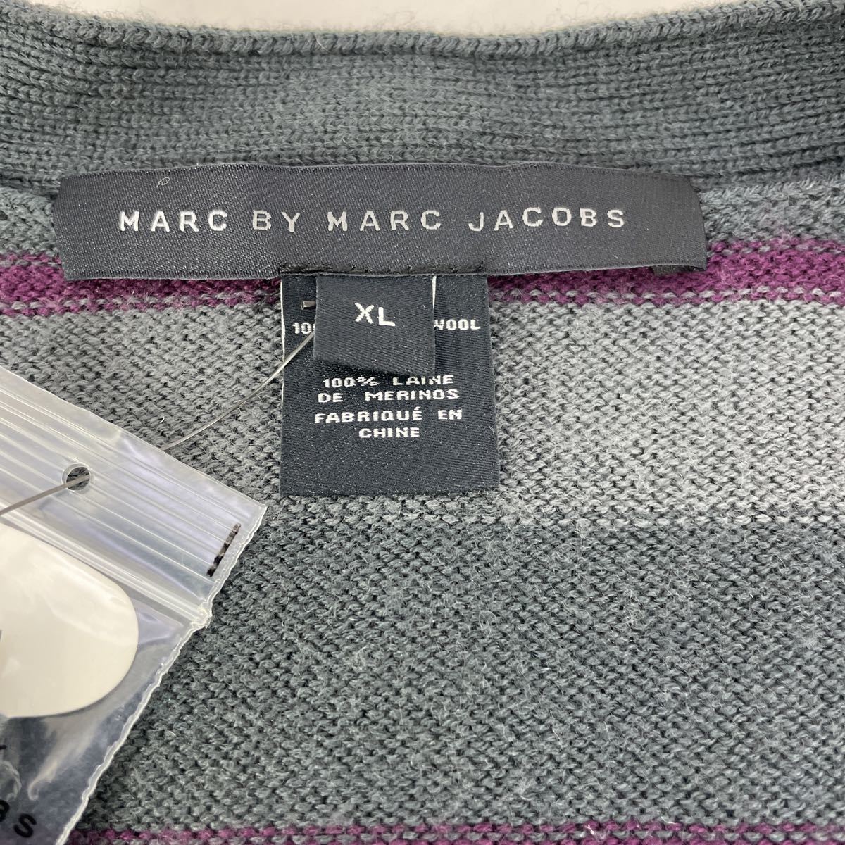 Marc by Marc Jacobs/ Mark Jacobs WOOL long sleeve cardigan gray /XL M4001144/ reference retail price \\30,800