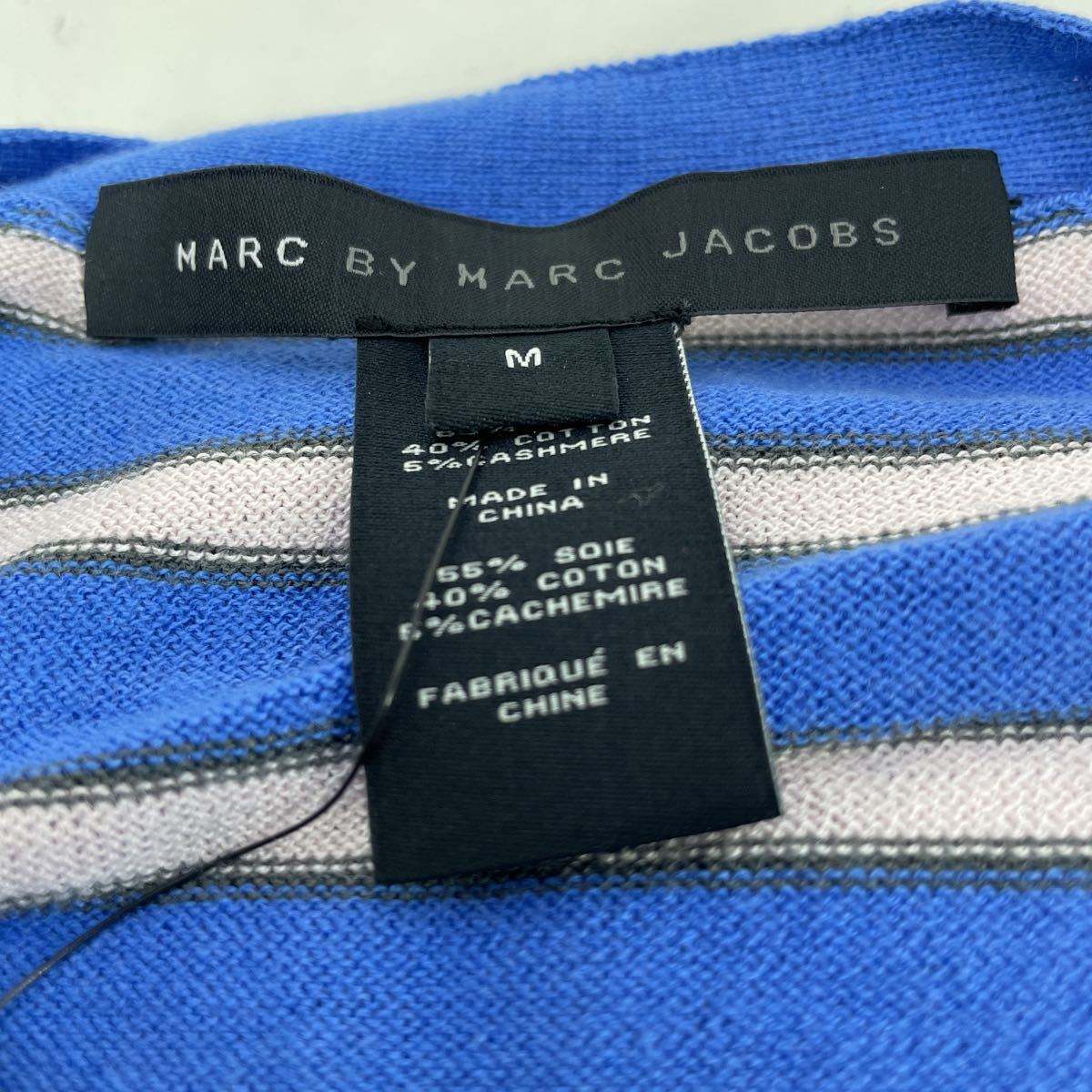 Marc by Marc Jacobs/マークジェイコブス　シルク/コットン/カシミア 長袖カーディガン ブルー/M　M4001132/参考上代\30,800_画像4