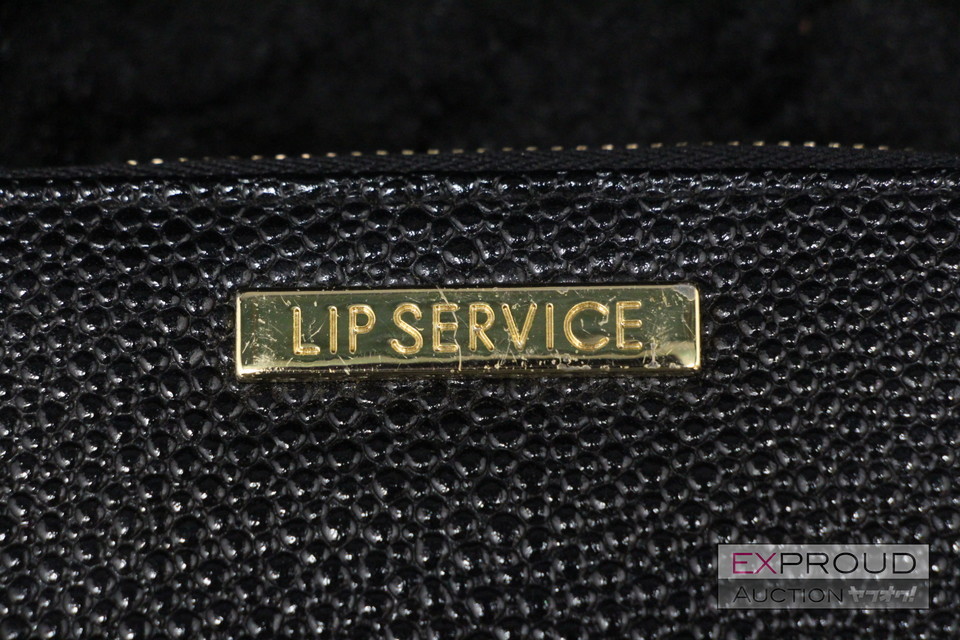  beautiful goods *R20 LIPSERVICE Lip Service purse card-case change purse . card black the back side card pocket equipped business storage power eminent!