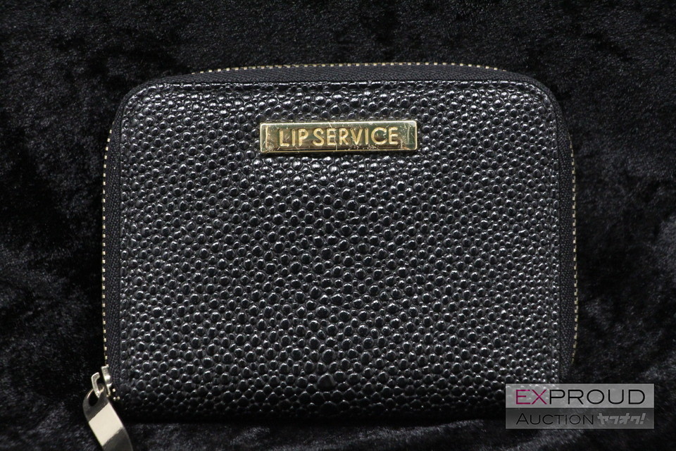  beautiful goods *R20 LIPSERVICE Lip Service purse card-case change purse . card black the back side card pocket equipped business storage power eminent!