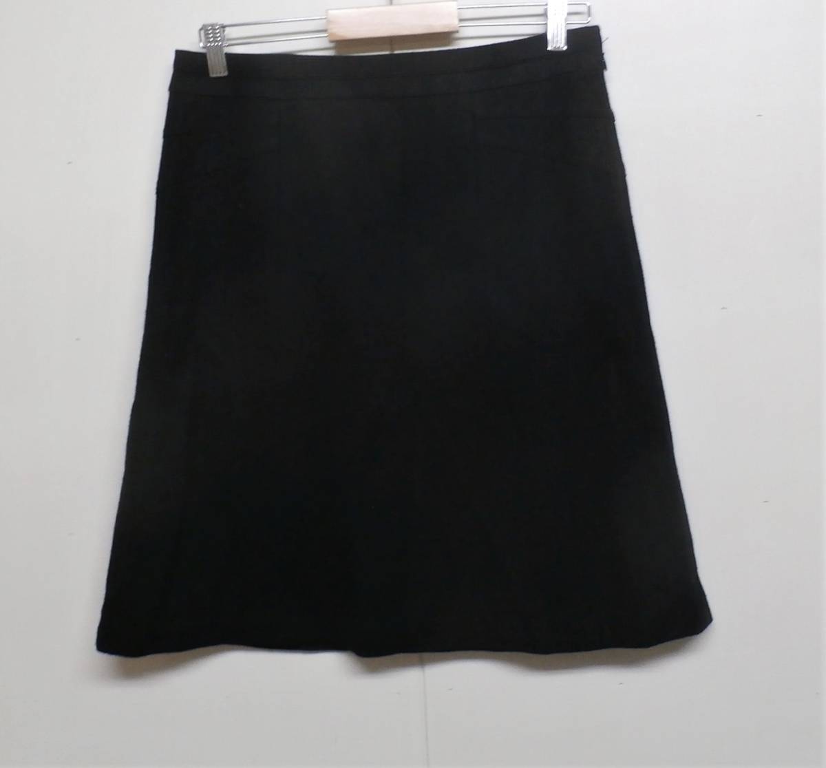 [17637] INDIVI / большой размер 42 / подкладка имеется / чёрный юбка / сделано в Японии 