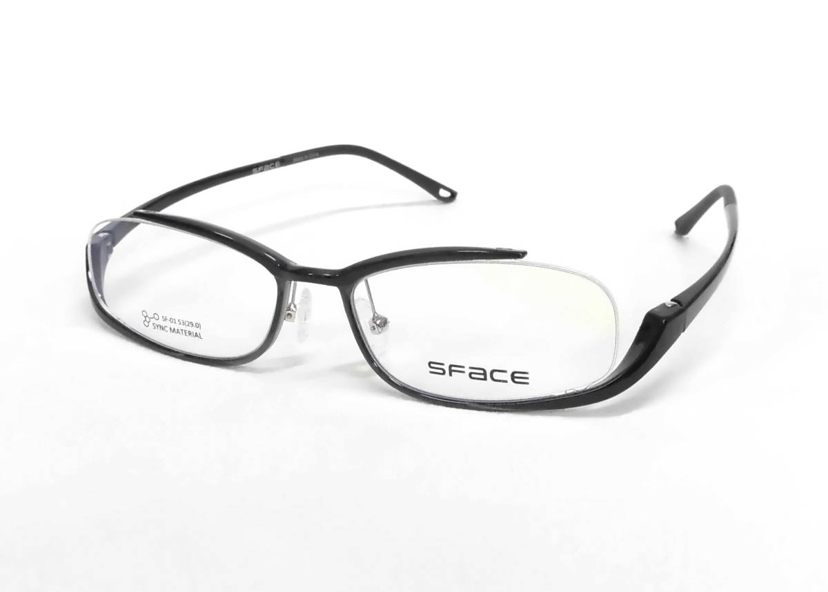 新品★調光度付きサングラス★ＳＦＡＣＥ　SF-01　ブラック　軽量樹脂フレーム★定形外送料無料★UVカット度付カラーレンズ選択可