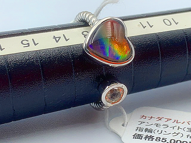 Ammolite highest grade SA rainbow. brilliancy gem quality [ Anne mo light ] ring ( ring ) free size SV925[..* -years old talent *. image power ]1 month 2 month birthstone better fortune feng shui amulet small 