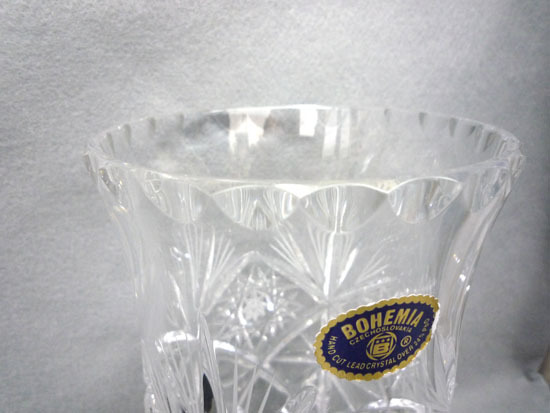 BOHEMIA ボヘミアガラス 花瓶 高さ20.6ｃｍ フラワーベース ハンドカット LEAD CRYSTAL レッドクリスタルガラス 札幌市_画像6