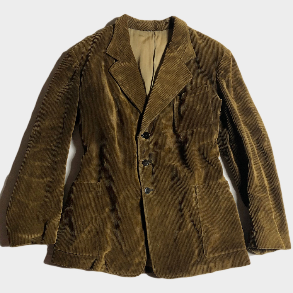 50's 60's フレンチ コーデュロイ ラペルド ジャケット ハンティング FRENCH CORDUROY LAPELED JACKET HUNTING テーラード フランス レア_画像1