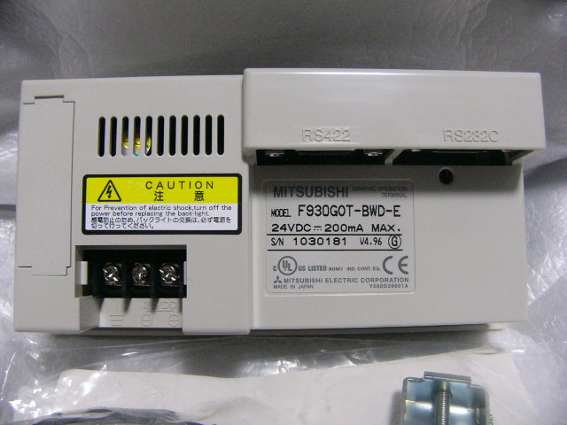 ☆未使用☆ 三菱 F930GOT-BWD-E V4.96 タッチパネル ☆未使用☆ 三菱 F930GOT-BWD-E V4.96 タッチパネル