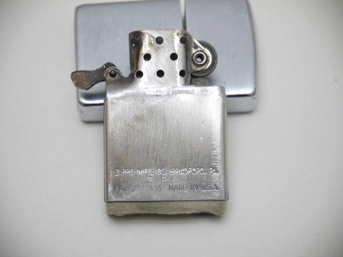 ZIPPO ジッポー pat.2032695 ライター 3バレル ヒンジ交換あり?ビンテージ ヴィンテージ_画像4