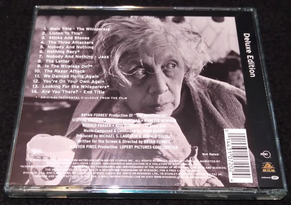 哀愁の旅路　サントラＣＤ★ジョン・バリー　THE WHISPERERS　John Barry　MGM　Deluxe Edition　輸入帯_画像3
